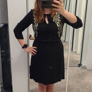 World Market Black and Gold Dress